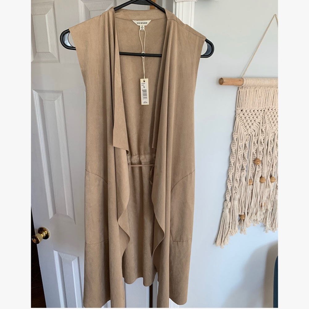 Tan suede vest